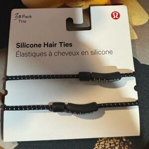 Lululemon Black Silicone Hair Ties